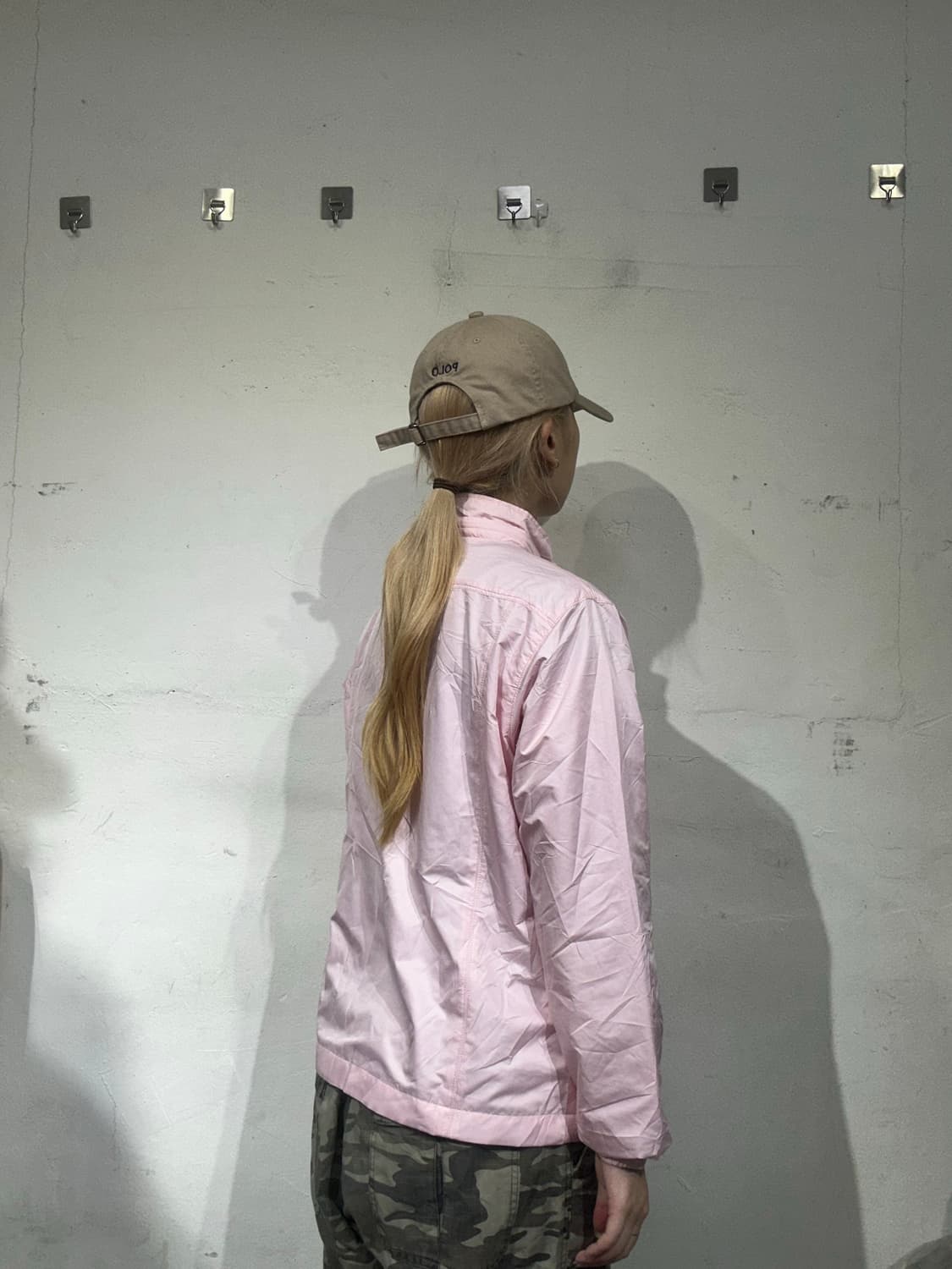 엘레쎄 핑크 오버핏 바람막이 자켓 M 상품이미지3