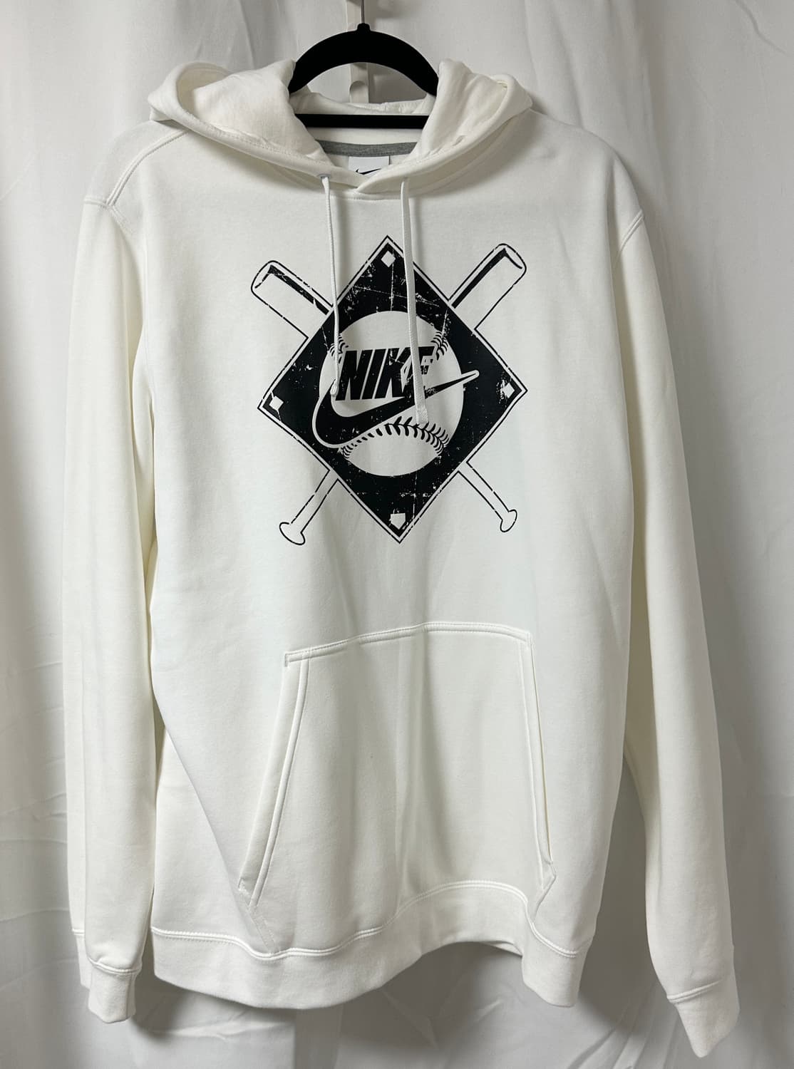 (새상품)나이키 베이스볼 흰색 후드티 상품이미지1