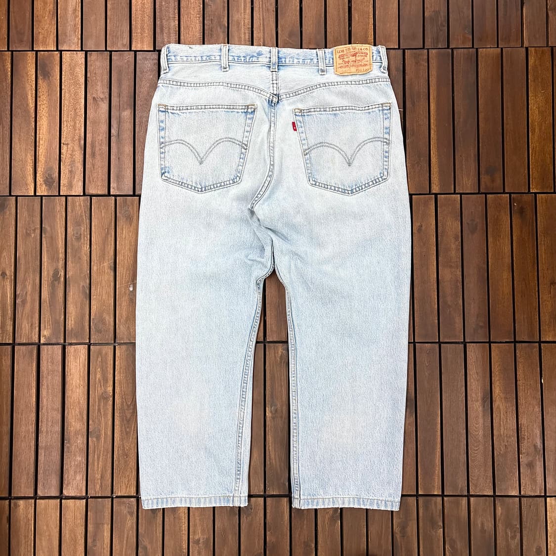 (35) 00s 리바이스 505 연청 워싱 데님 팬츠 상품이미지3