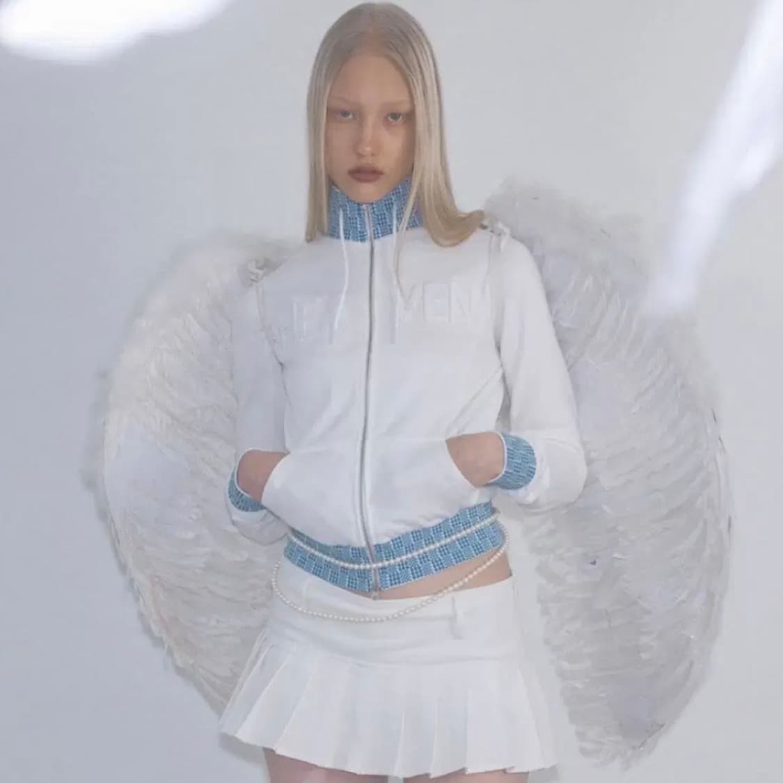 스컬프터 Heavenly Gingham Track Jaket White  상품이미지2