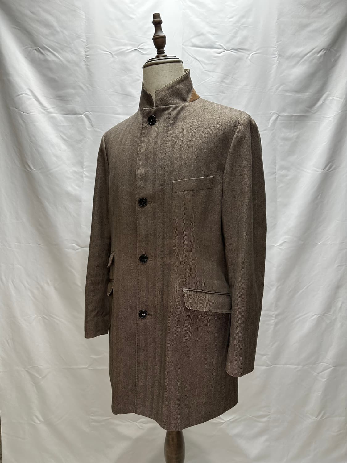 로로피아나 헤링본 싱글 브레스티드 코트 50(100~105) 판매 상품이미지4