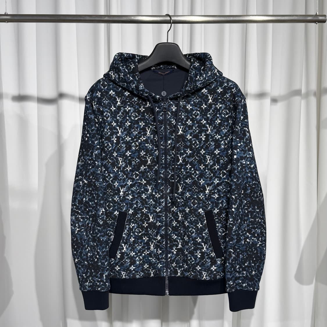 [새상품/2XL] 루이비통 모노그램 집스루 코튼 후드집업 상품이미지1