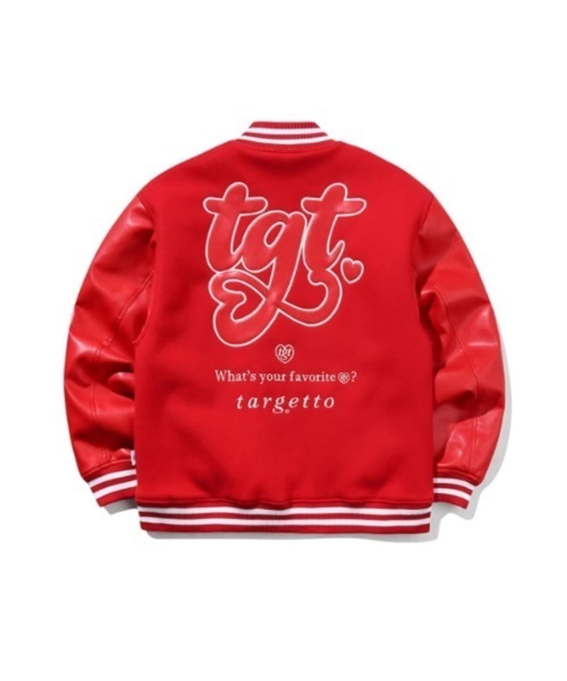 targetto TGT 타케토 레더 자수 오버핏 바시티 자켓 F 새상품 상품이미지7