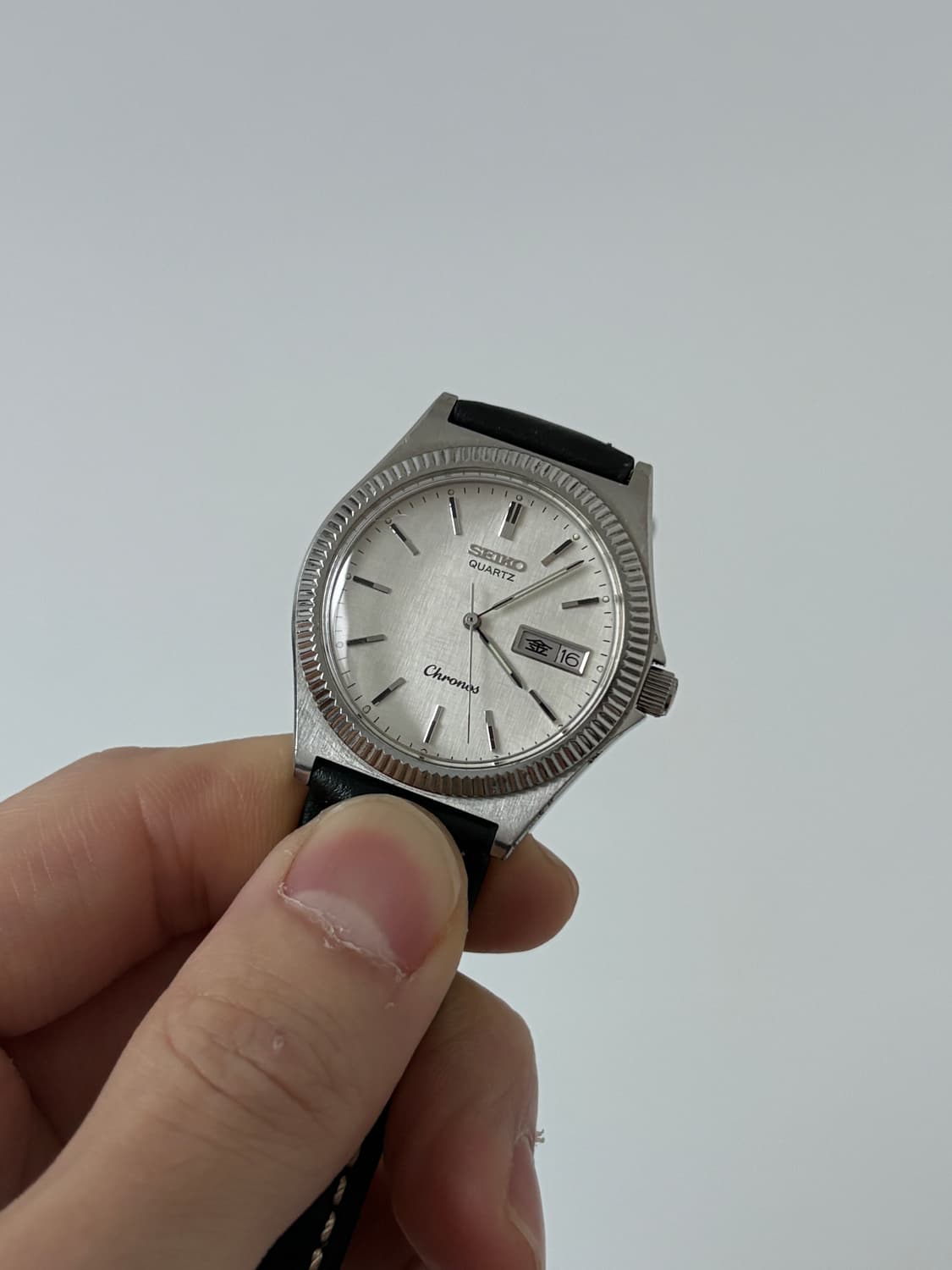 1980s Chorons Bokashi Dial Silver Quartz 상품이미지4