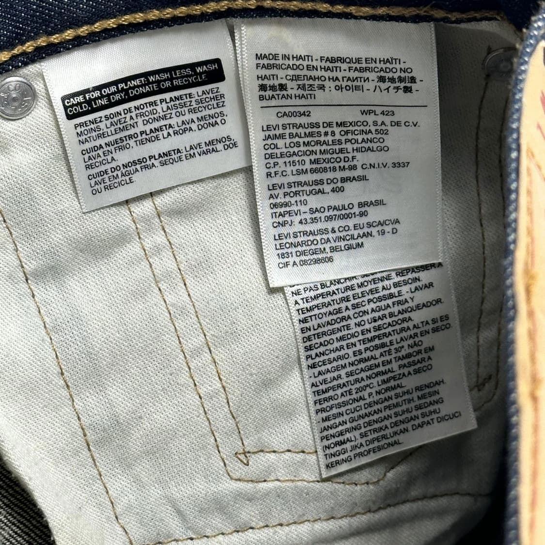 리바이스 501 오리지널 생지 데님 팬츠 (32인치) 상품이미지6