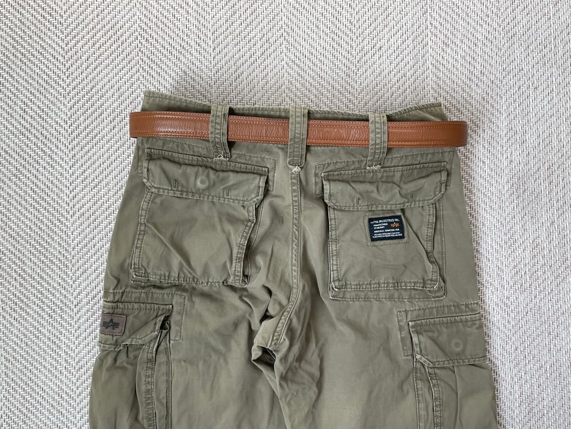 빈티지 브라운 레더 벨트 J03820 상품이미지3