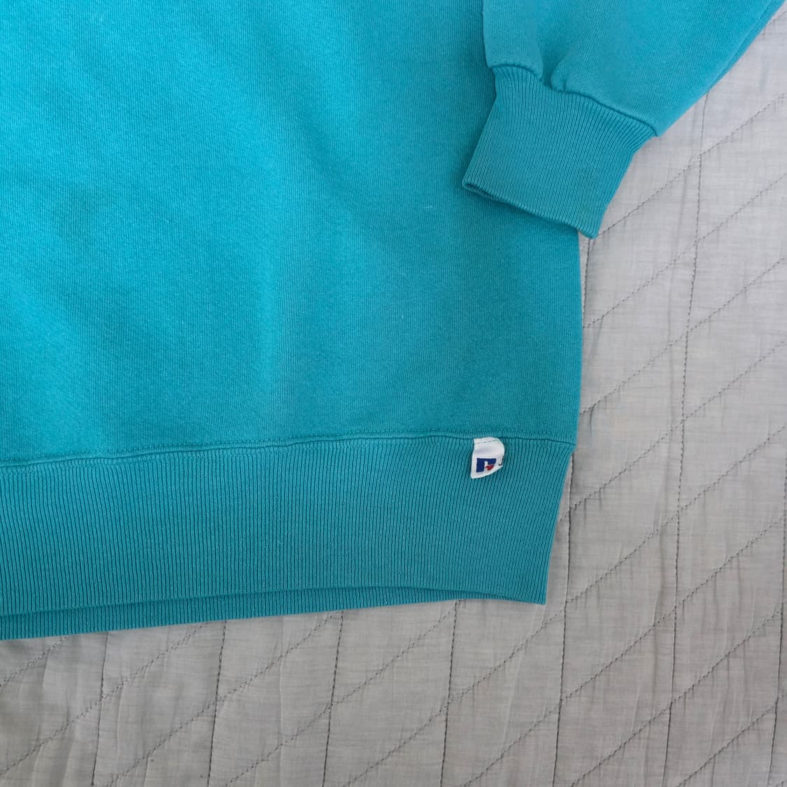 [XXL] 90s 러셀 애슬레틱 스웻 틸그린 틸블루 트래쉬드 상품이미지3