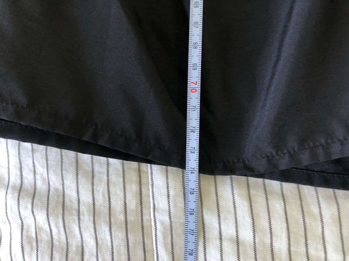 셔링 리본 나일론 미디스커트 상품이미지3