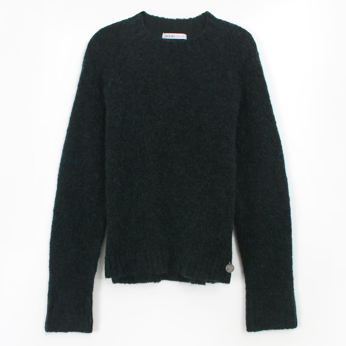 씨바이끌로에 Chloe 모헤어 라운드 넥 그린 베이직 니트 상품이미지1