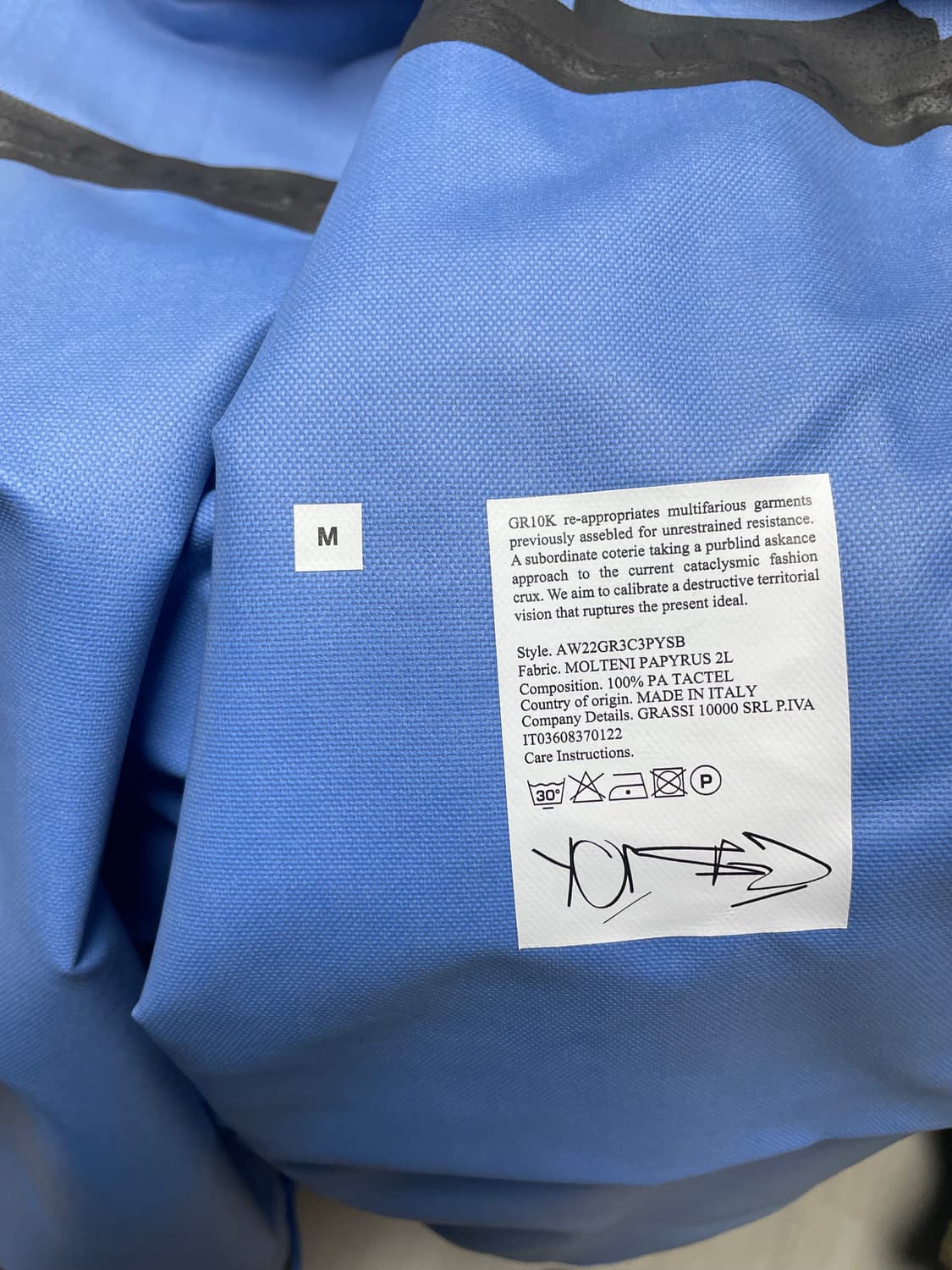 gr10k 2L 워터프루프자켓 M size 상품이미지5