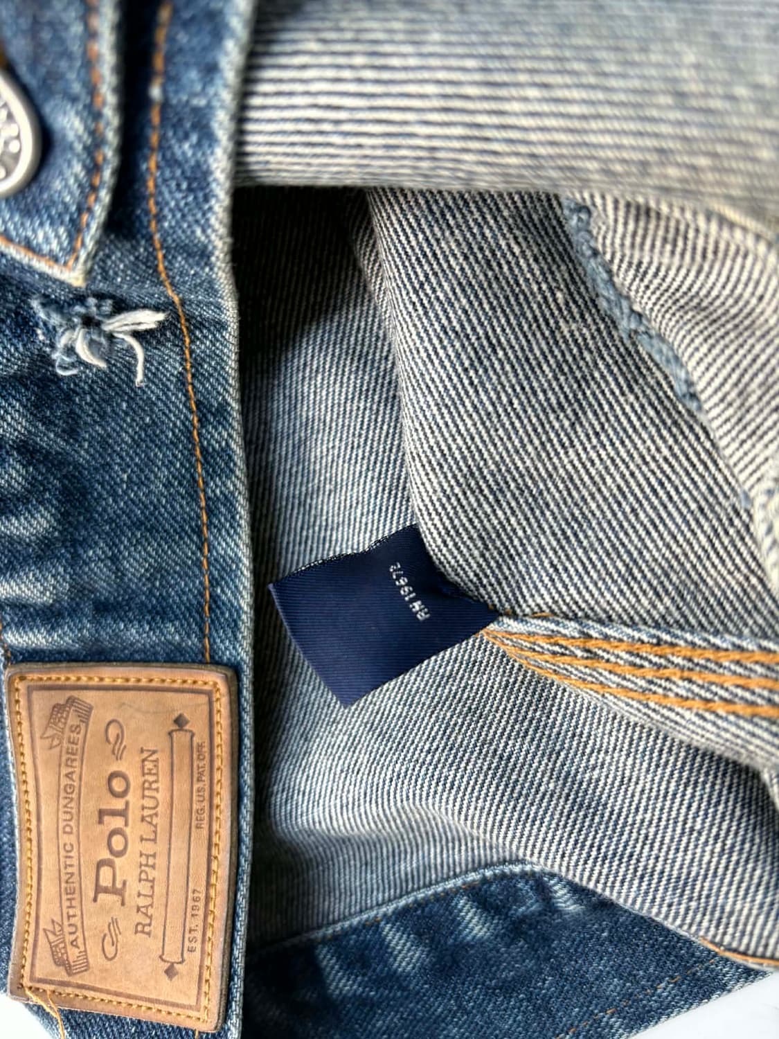 [M] 90s 폴로 랄프로렌 덩가리 데님 워크 자켓 상품이미지7
