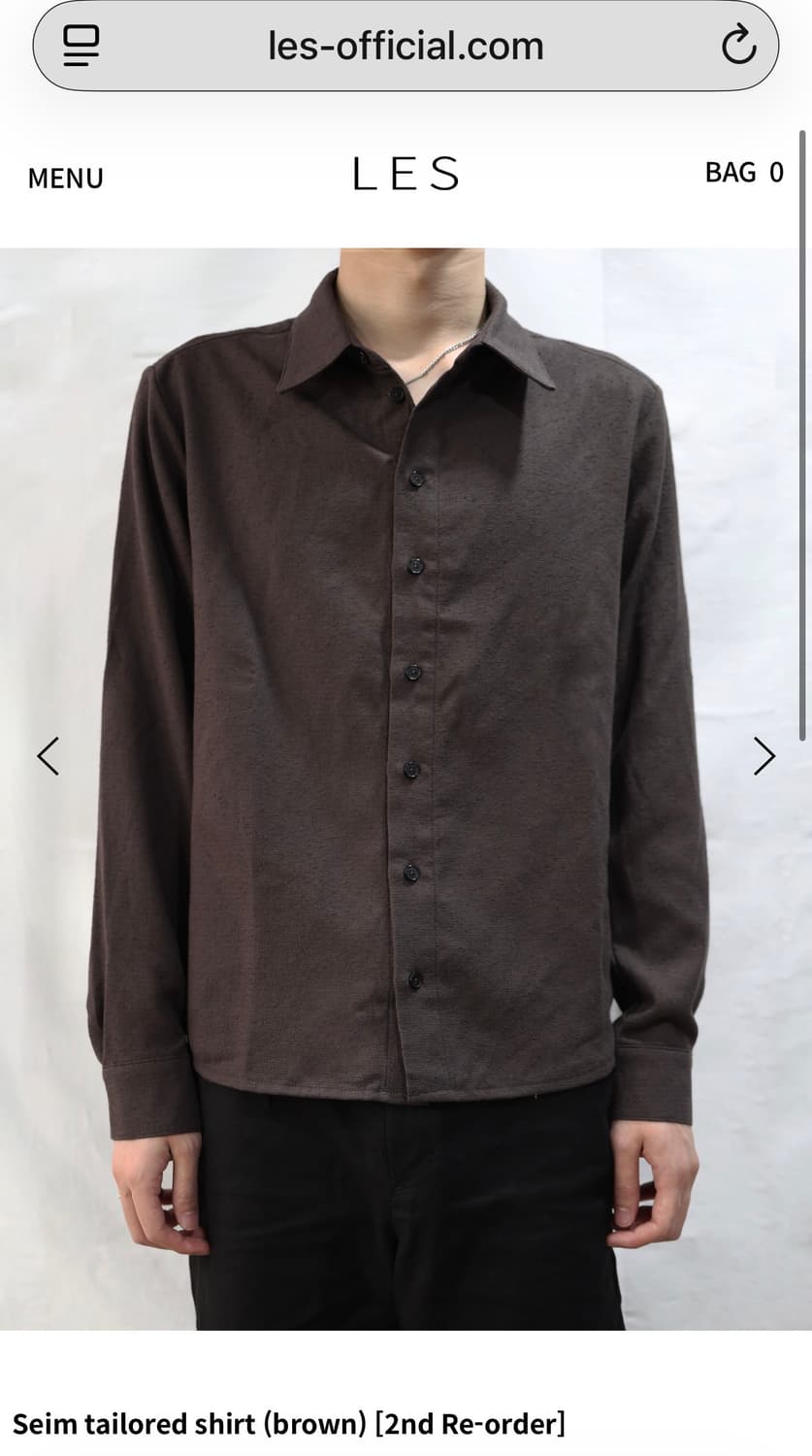 Seim tailored shirt (brown) 1사이즈 상품이미지1