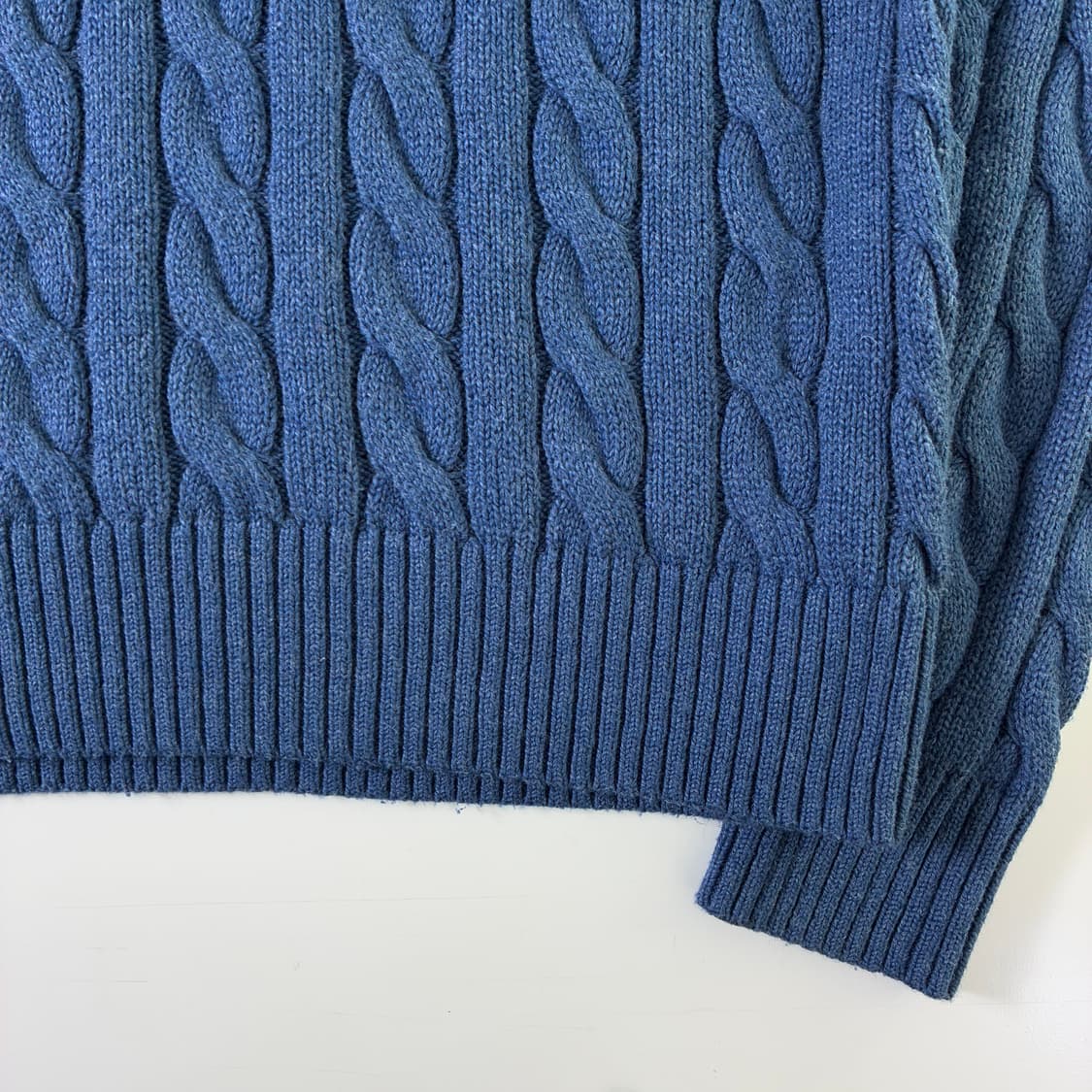 Polo  폴로 랄프로렌 자수 코튼 반집업 꽈배기 니트 상품이미지4