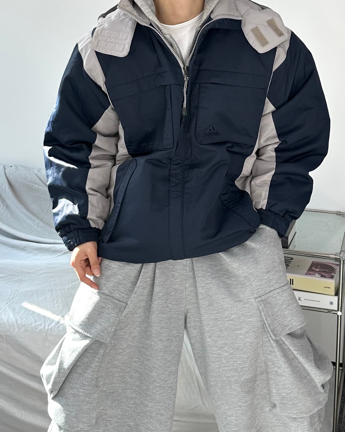 아디다스 00s 네이비 그레이 점퍼 95 상품이미지2