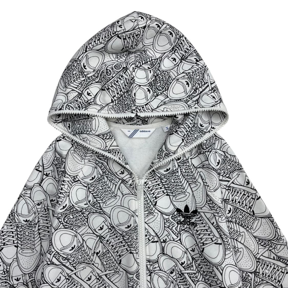 아디다스 슈즈 패턴 프린팅 화이트 후드집업 95 상품이미지4