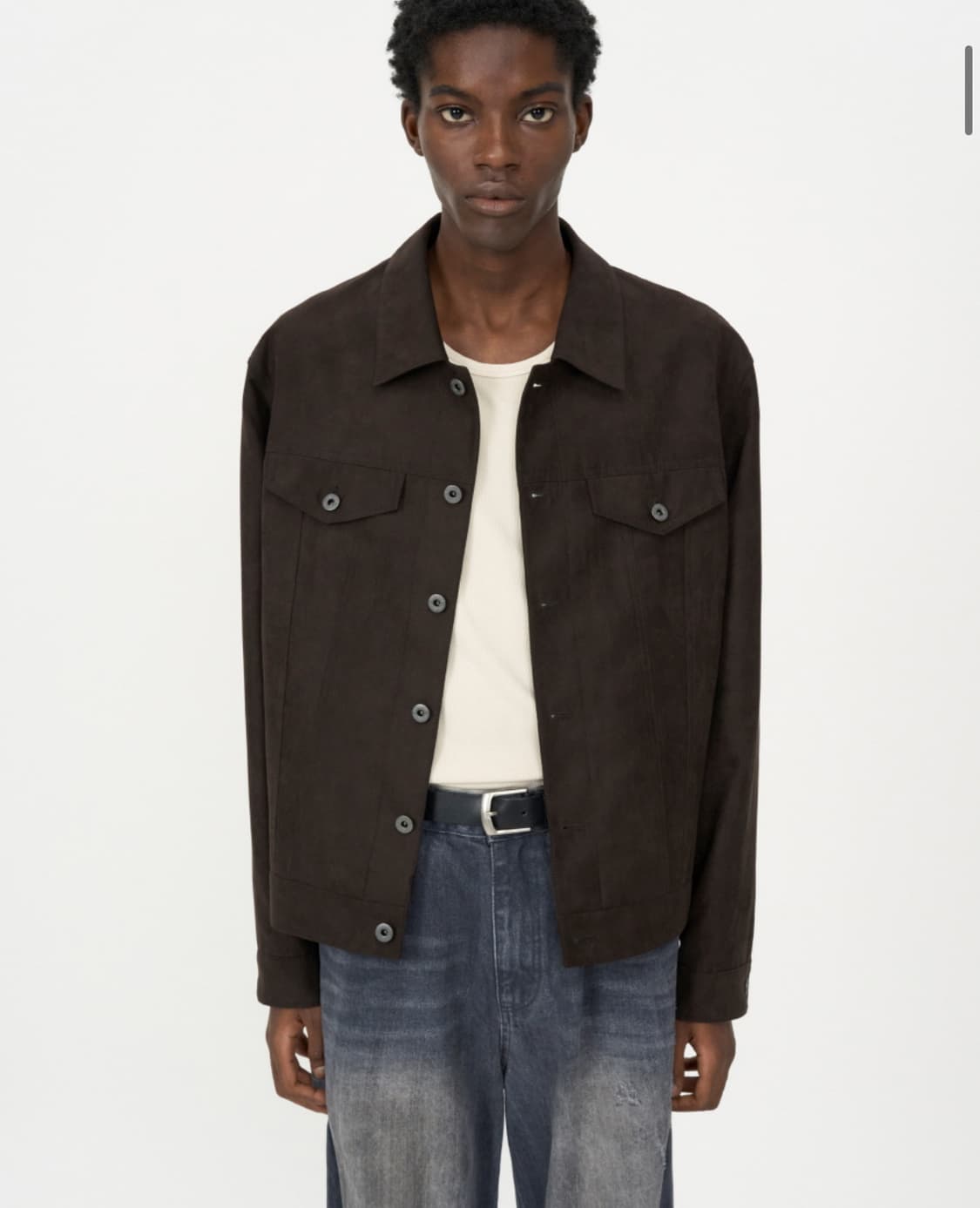 인사일런스 포우 스웨이드 트러커 자켓 BROWN L사이즈 상품이미지2