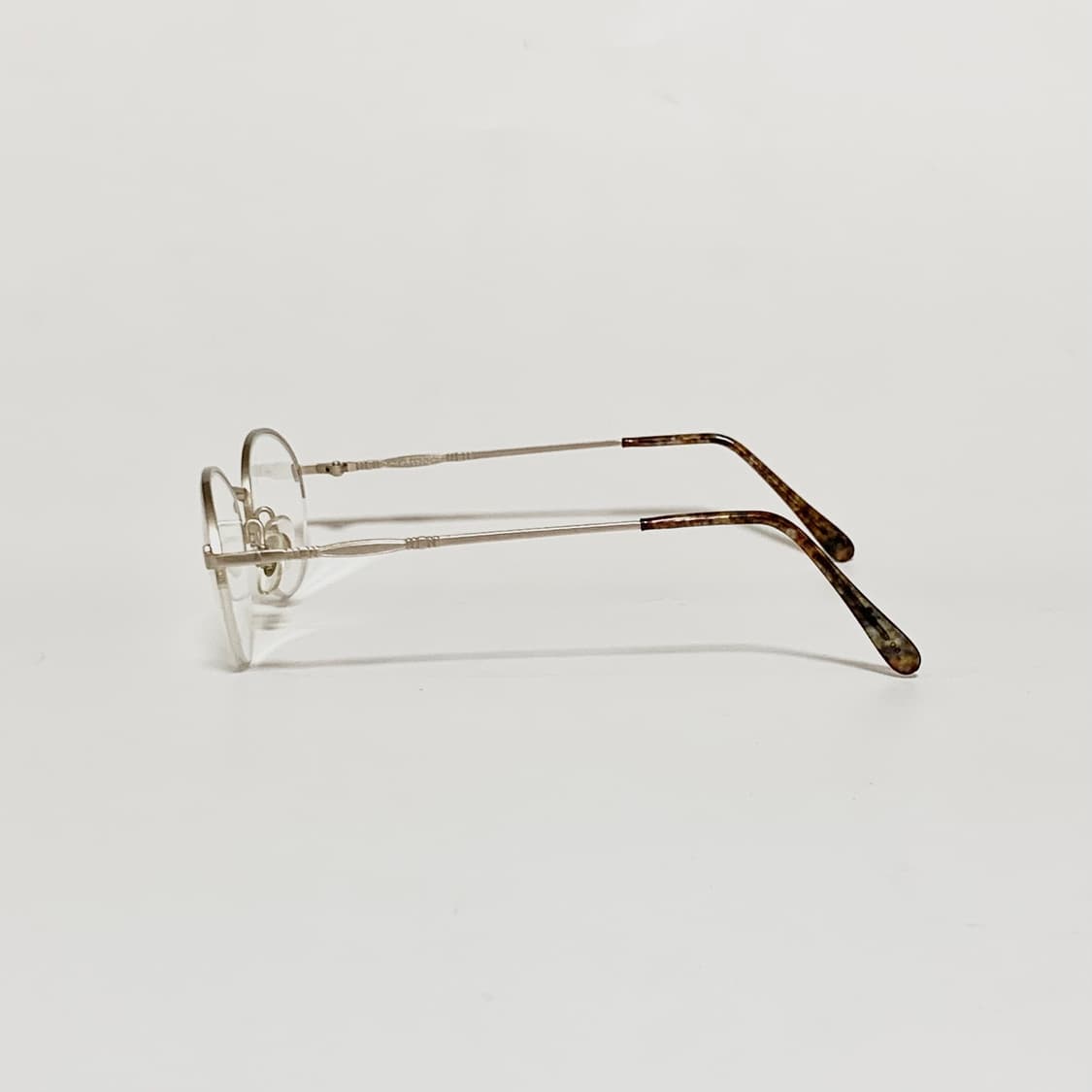 916 골드 하금테 안경 라운드 메탈 브로우라인 90년대 데드스탁  상품이미지4