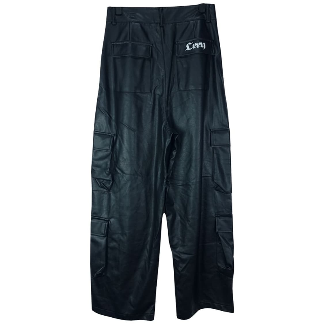 [엘이이와이] 몰티 포켓 와이드 레더 카고 팬츠 블랙 M17731 상품이미지3