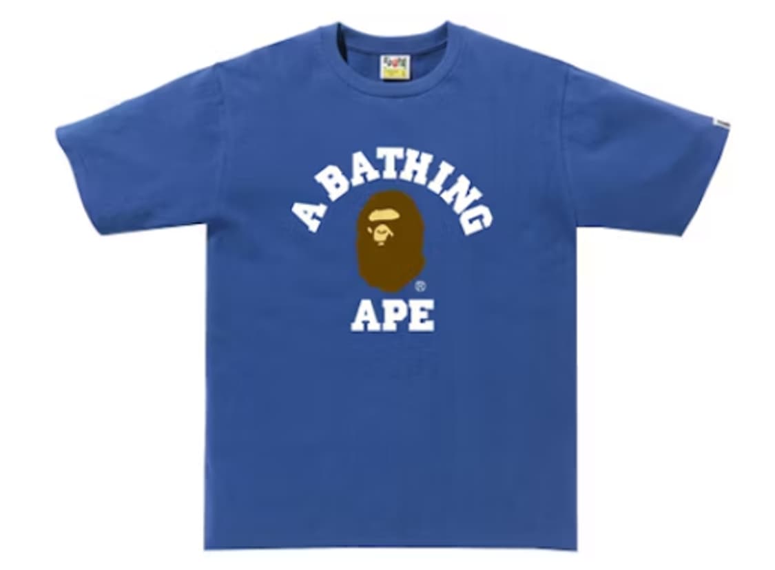 [L] 베이프 블루 컬리지 반팔티 상품이미지1