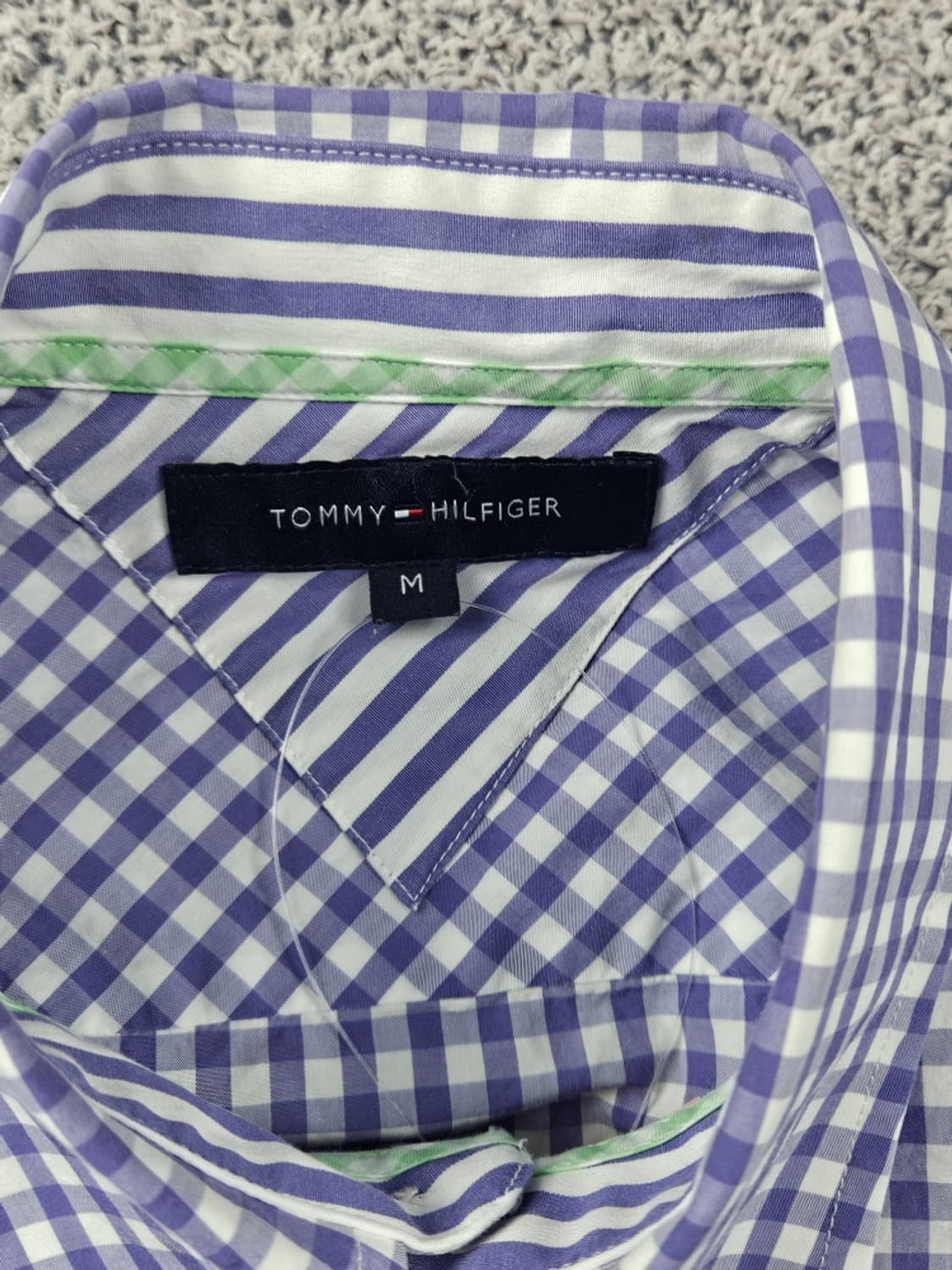 타미힐피거 깅엄 체크 패턴 셔츠 ( M ) / 11087 상품이미지9