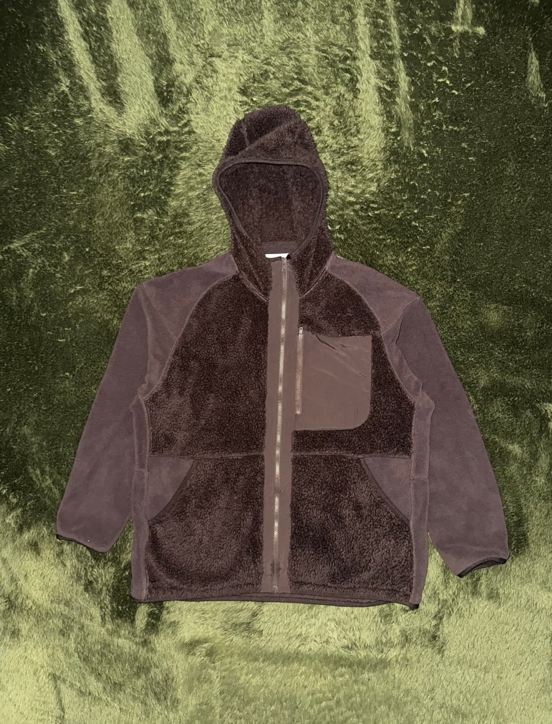 [XL] 유니클로 X 화이트 마운티니어링 플리스 풀 집 자켓 브라운 상품이미지1