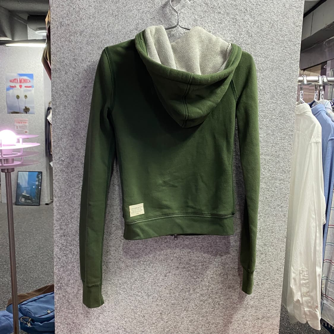 아베크롬비 앤 피치 아치로고 그린 후드집업 B4589 상품이미지4