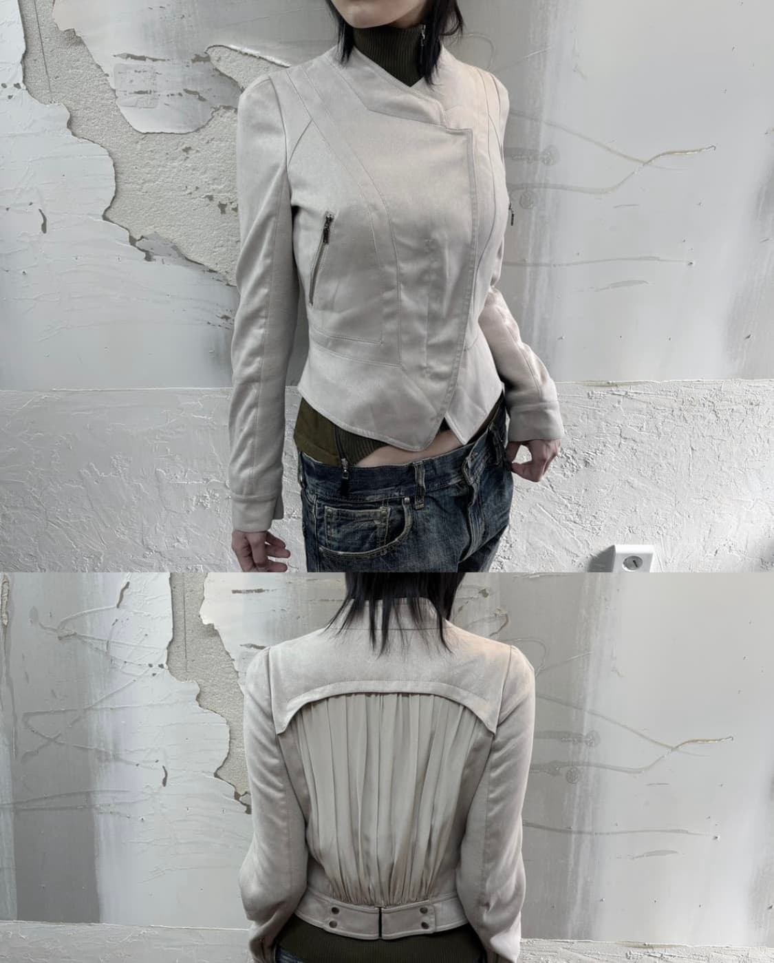 suede pintuck jacket 상품이미지1
