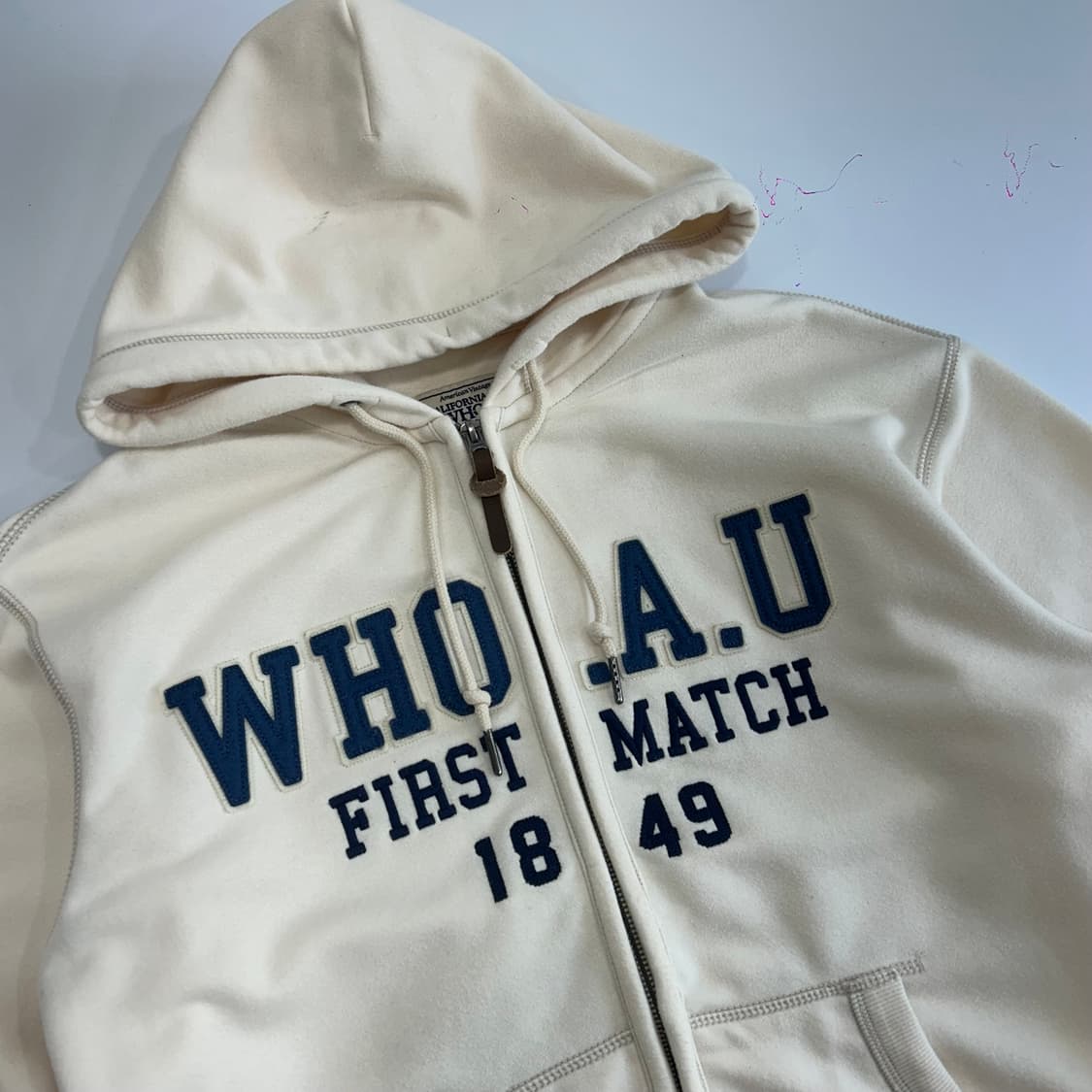 Who A U 후아유 2-way 아이보리 후드집업 상품이미지4