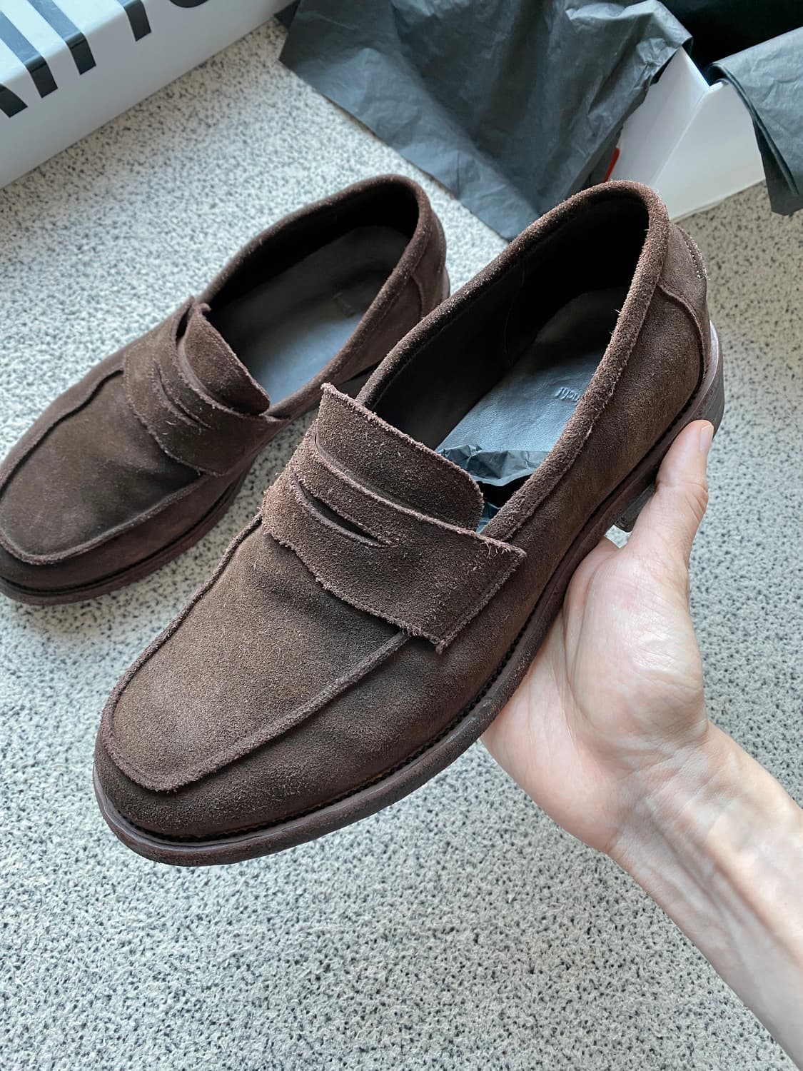 킨치 810 스웨이드 브라운 로퍼 275 상품이미지1