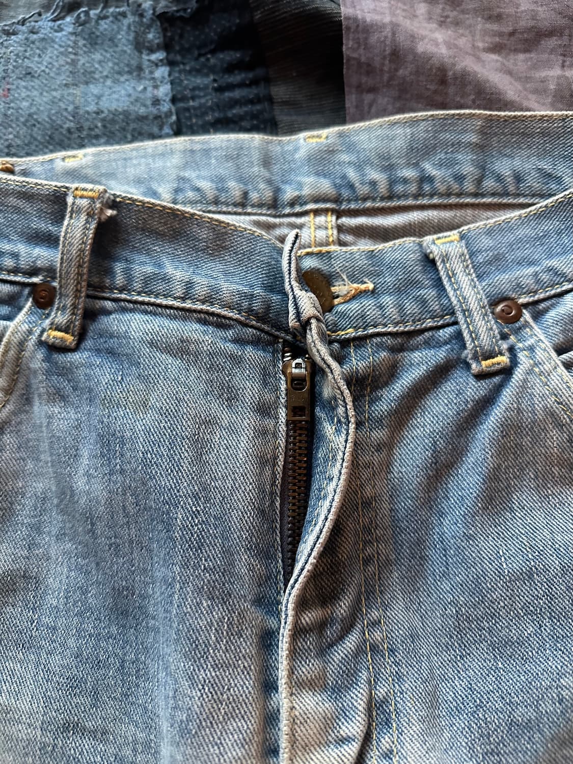 70s USA LEE 빈티지 리 하프 셀비지 데님 팬츠 상품이미지6
