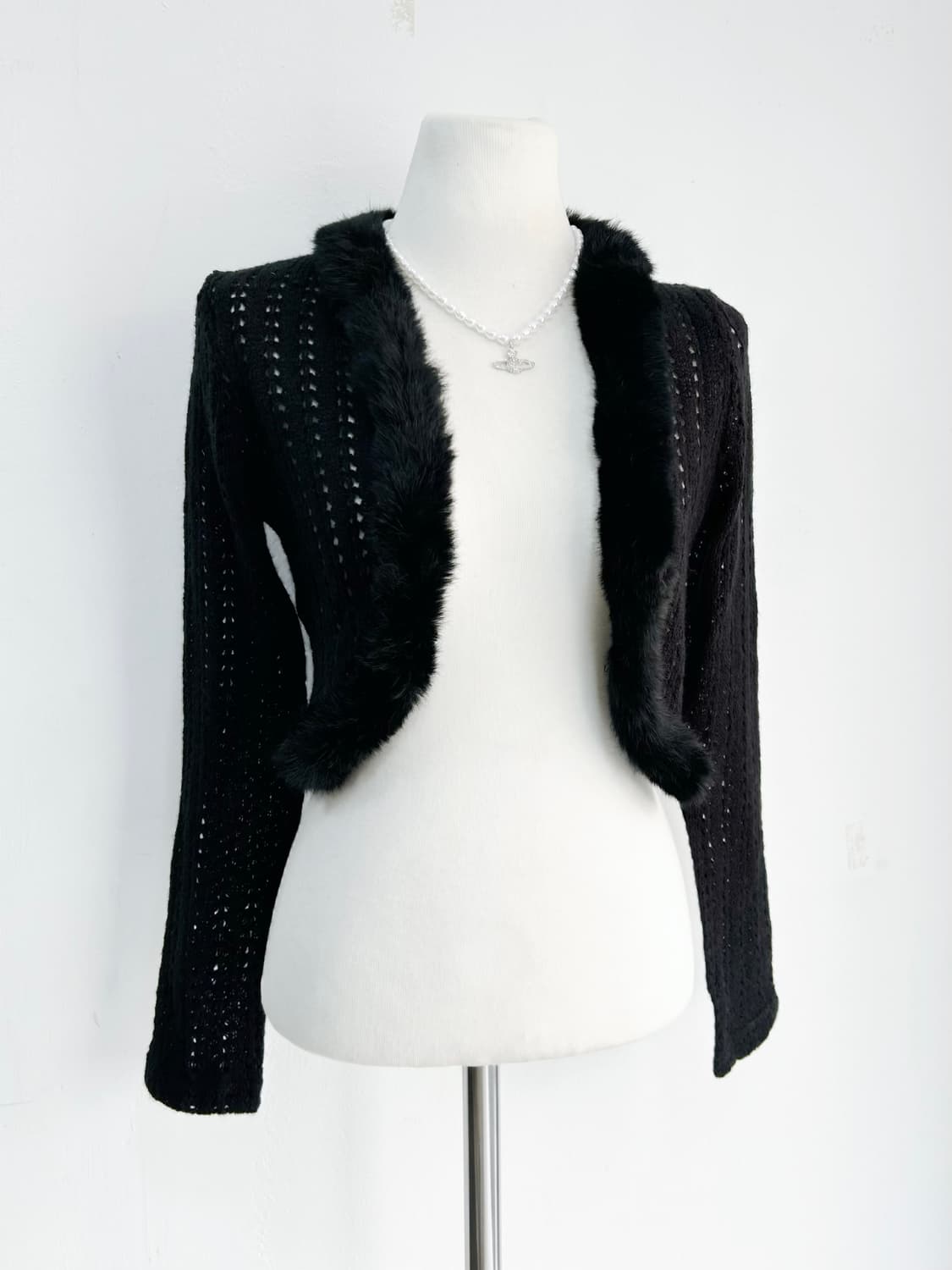 래빗퍼 트리밍 니트 가디건 ˚✧₊⁎  상품이미지2