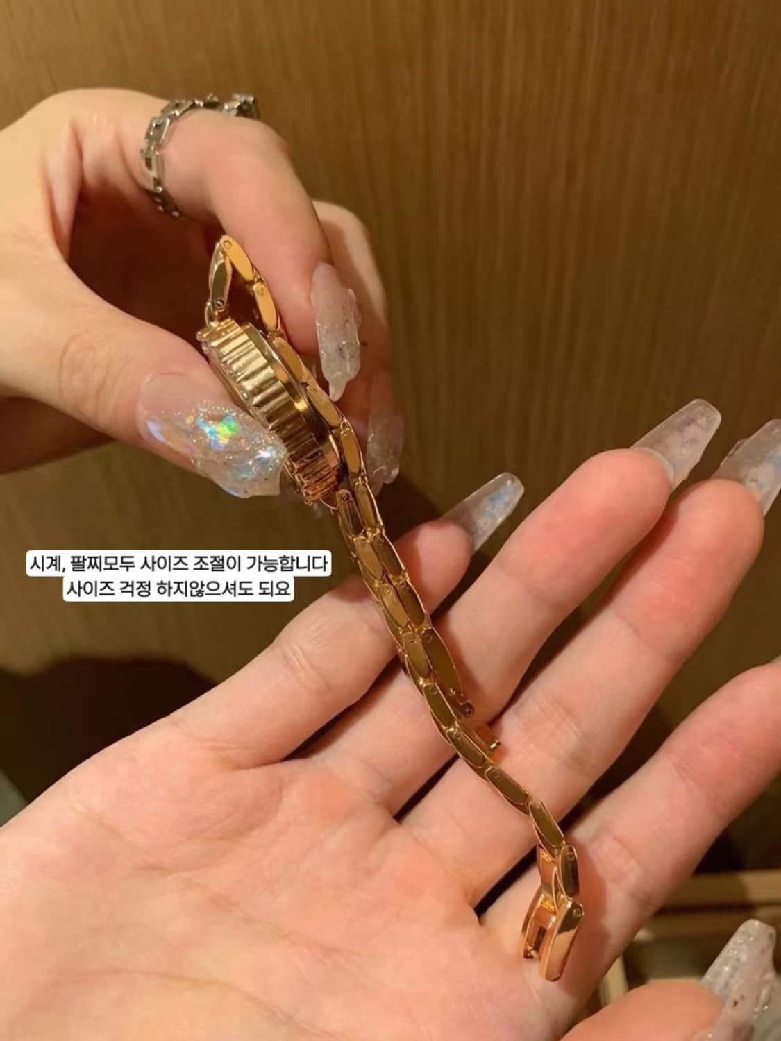 디올 심플 큐빅 시계 & 팔찌 세트 상품이미지4