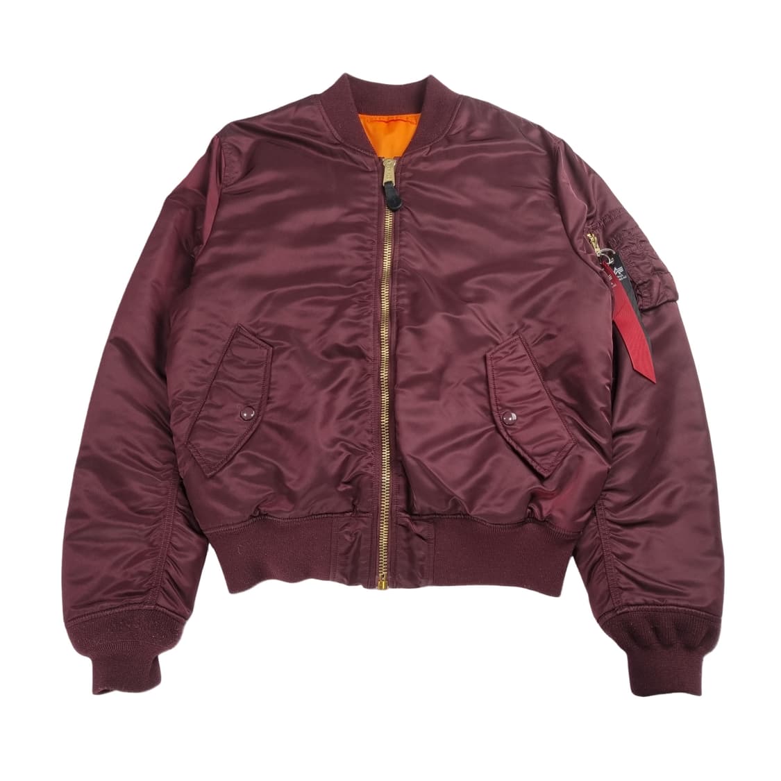 알파인더스트리 MA-1 항공점퍼 항공자켓 L 버건디 상품이미지2