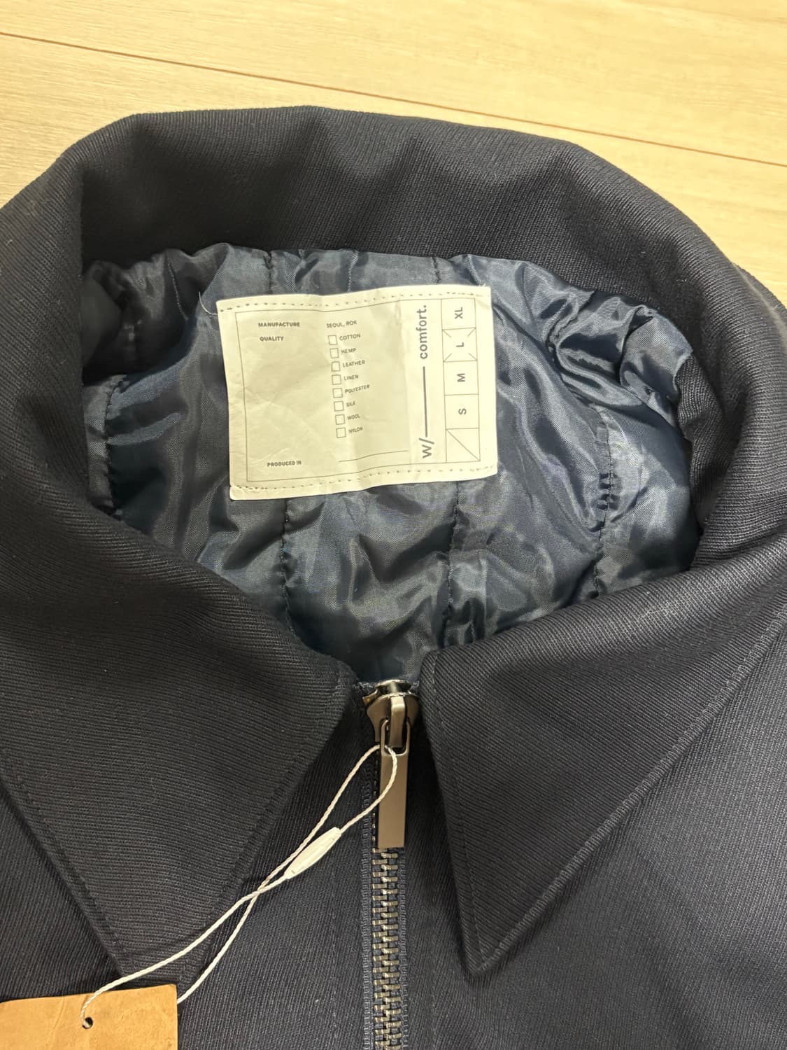 심라인 블루종 네이비 자켓 L 투웨이 새상품 상품이미지4