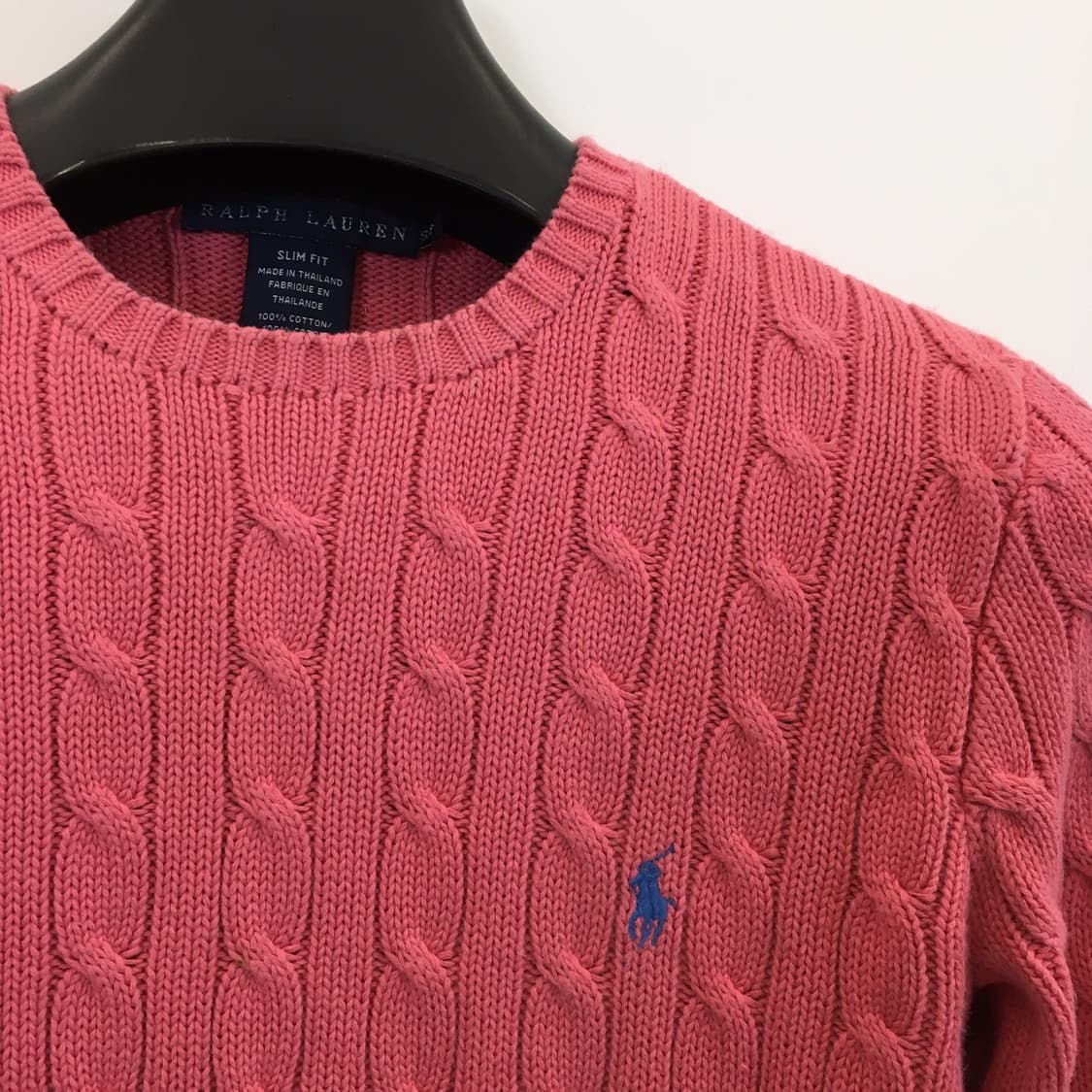 폴로 랄프로렌 케이블니트 90 핑크 국내판  상품이미지2