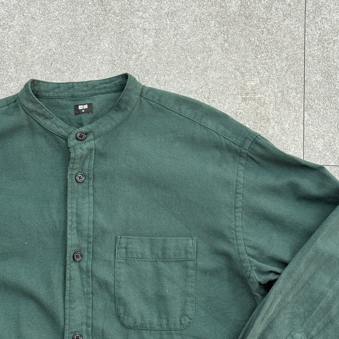 유니클로 차이나 셔츠 그린 상품이미지5