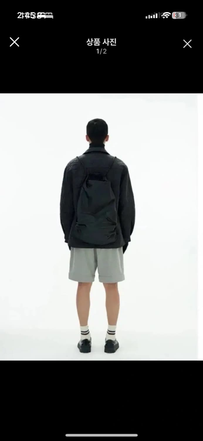 아모멘토 드로우 스트링 백 블랙 상품이미지1