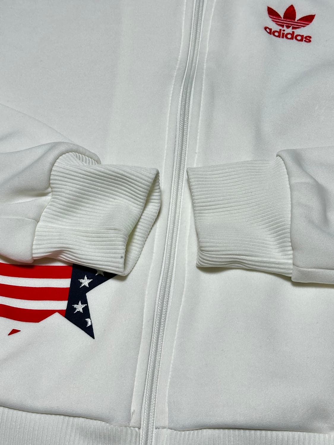 대장급) 아디다스 USA 성조기 후드 트랙탑 져지 화이트 상품이미지7
