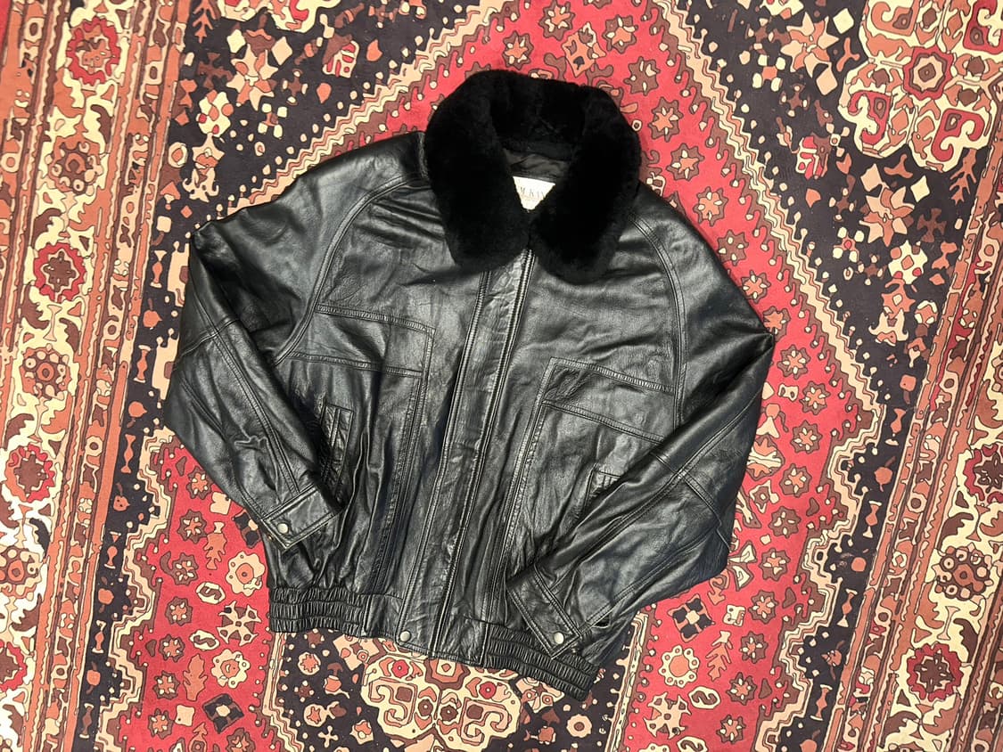 ( XL-2XL ) 가죽자켓 레더자켓 봄버자켓 빈티지가죽 에이징가죽 상품이미지6