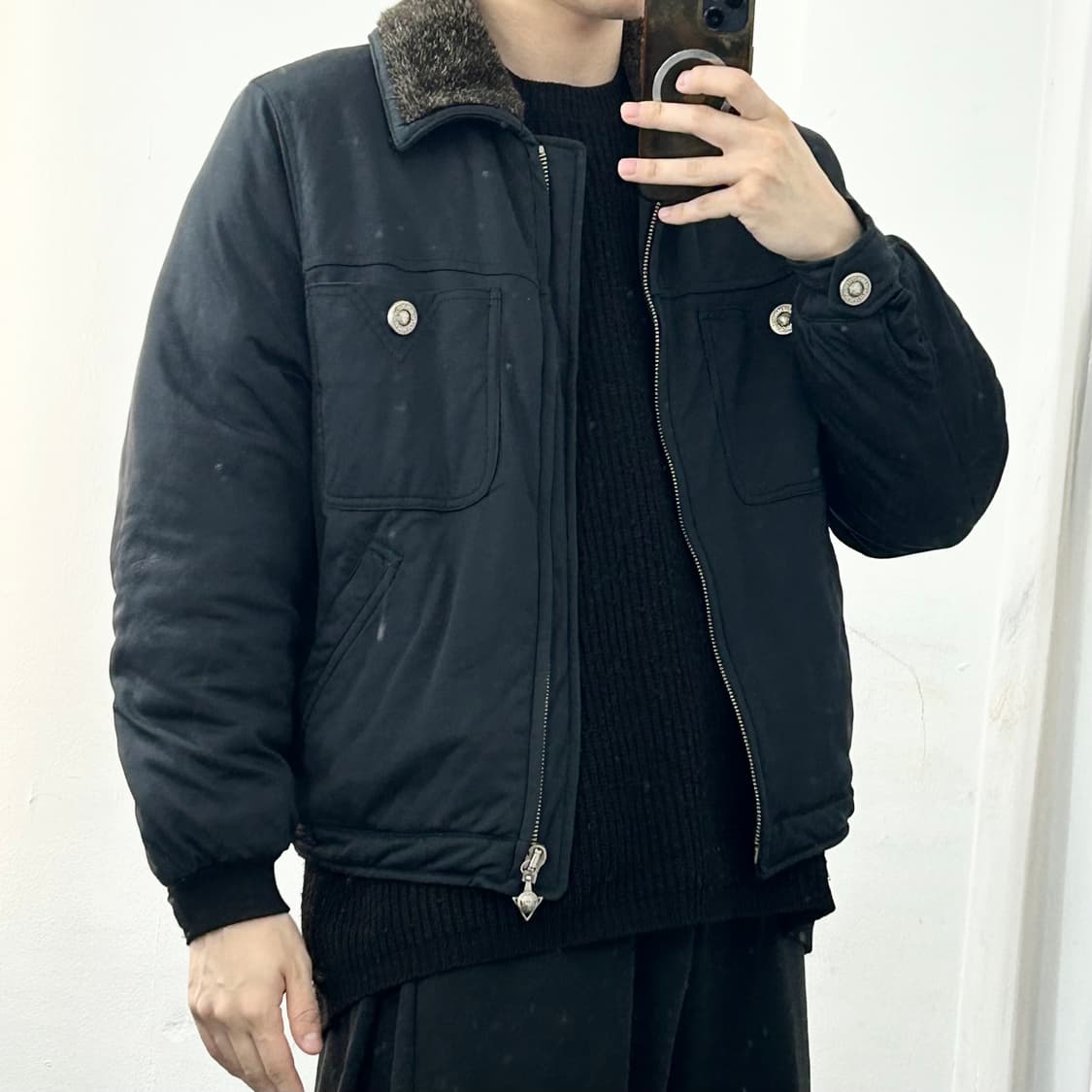 베르사체 스포츠 90s 쉐르파 점퍼 자켓 상품이미지3