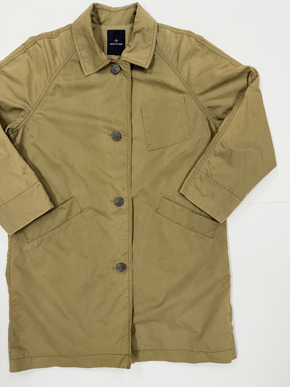 나이스크랍 라이트카키 트렌치코트 상품이미지2