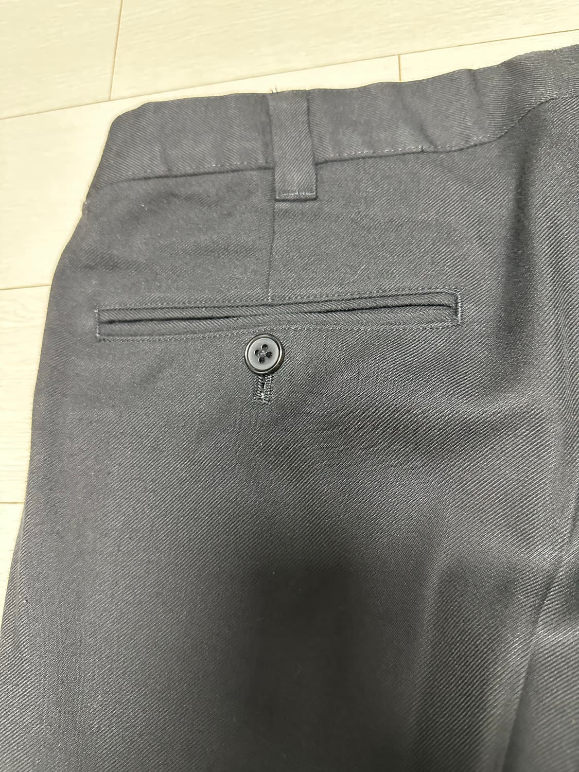 와코마리아 울 슬렉스 블랙 L 상품이미지6