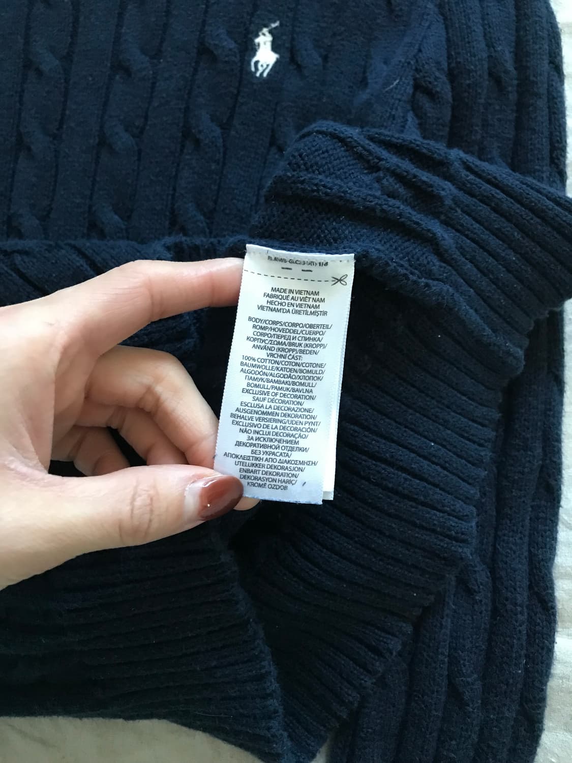폴로 랄프로렌 포니로고 네이비 케이블 니트 상품이미지9