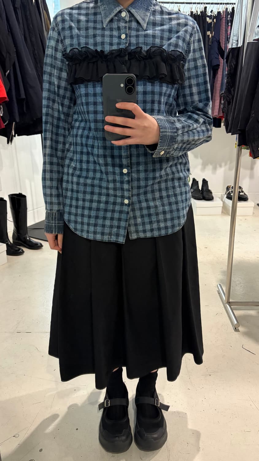 Basic Pleats Polyester Skirt 상품이미지7