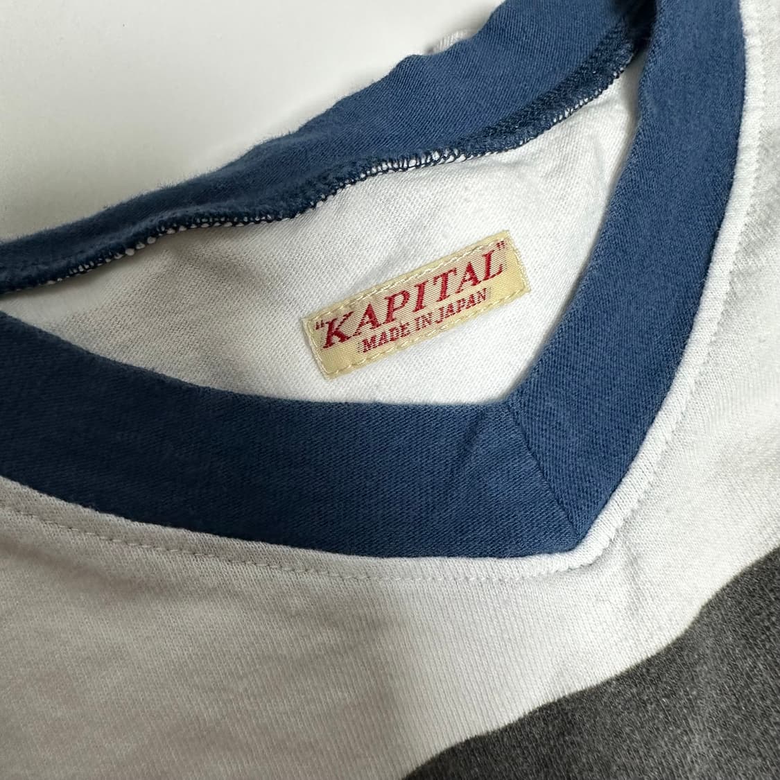 캐피탈 20 저지 브이넥 링거 티셔츠 4사이즈 상품이미지4
