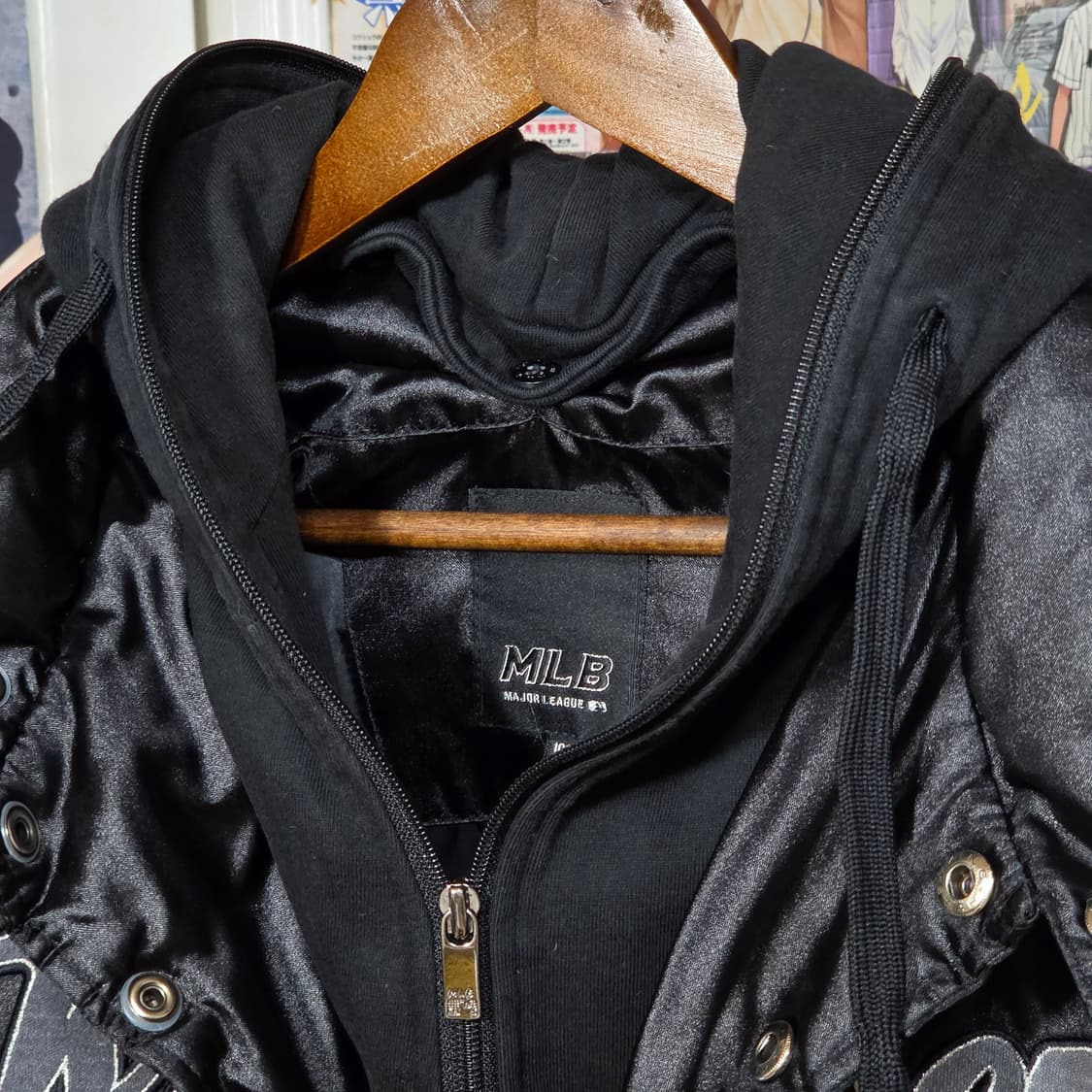 엠엘비 화이트 삭스 후드 레이어드 패딩 바시티 상품이미지6