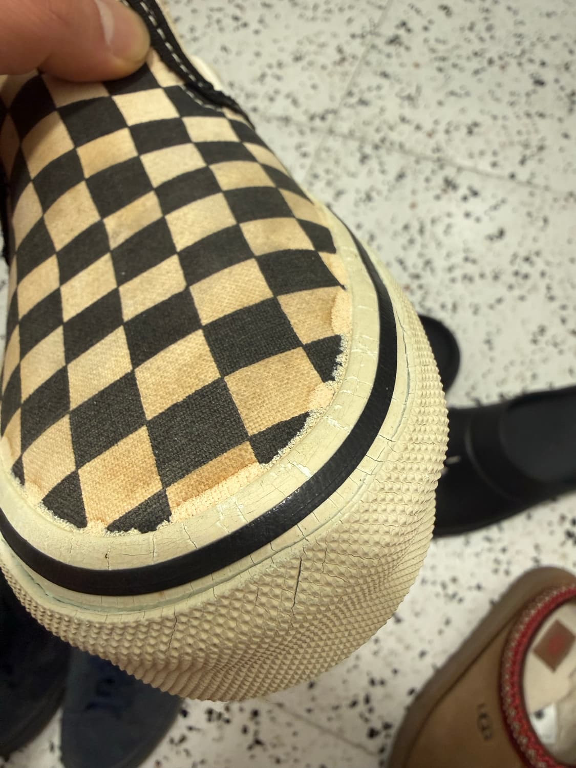 90s 반스 블랙 체커보드 슬립온 상품이미지8