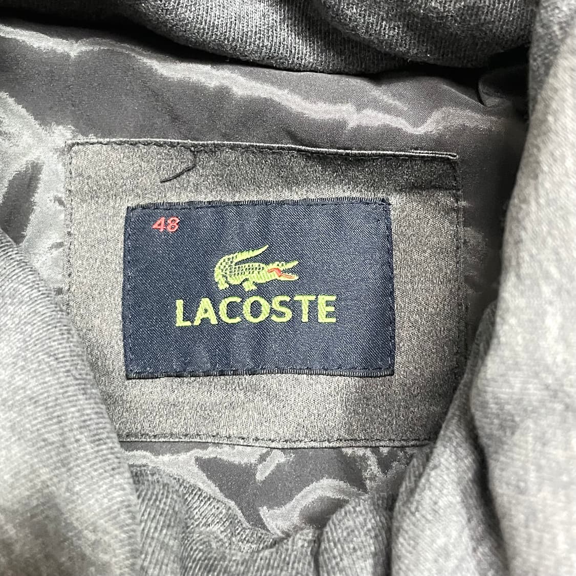 라코스테 그레이 면 버튼 패딩조끼 48 남성M 상품이미지4