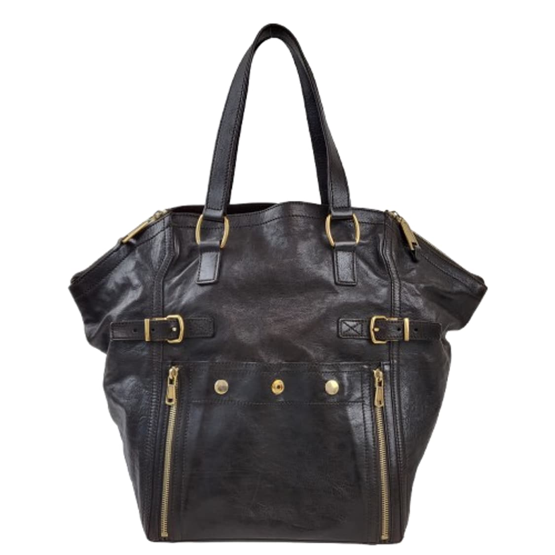 정품 생로랑(입생로랑) 다크브라운가죽 다운타운 백 상품이미지1