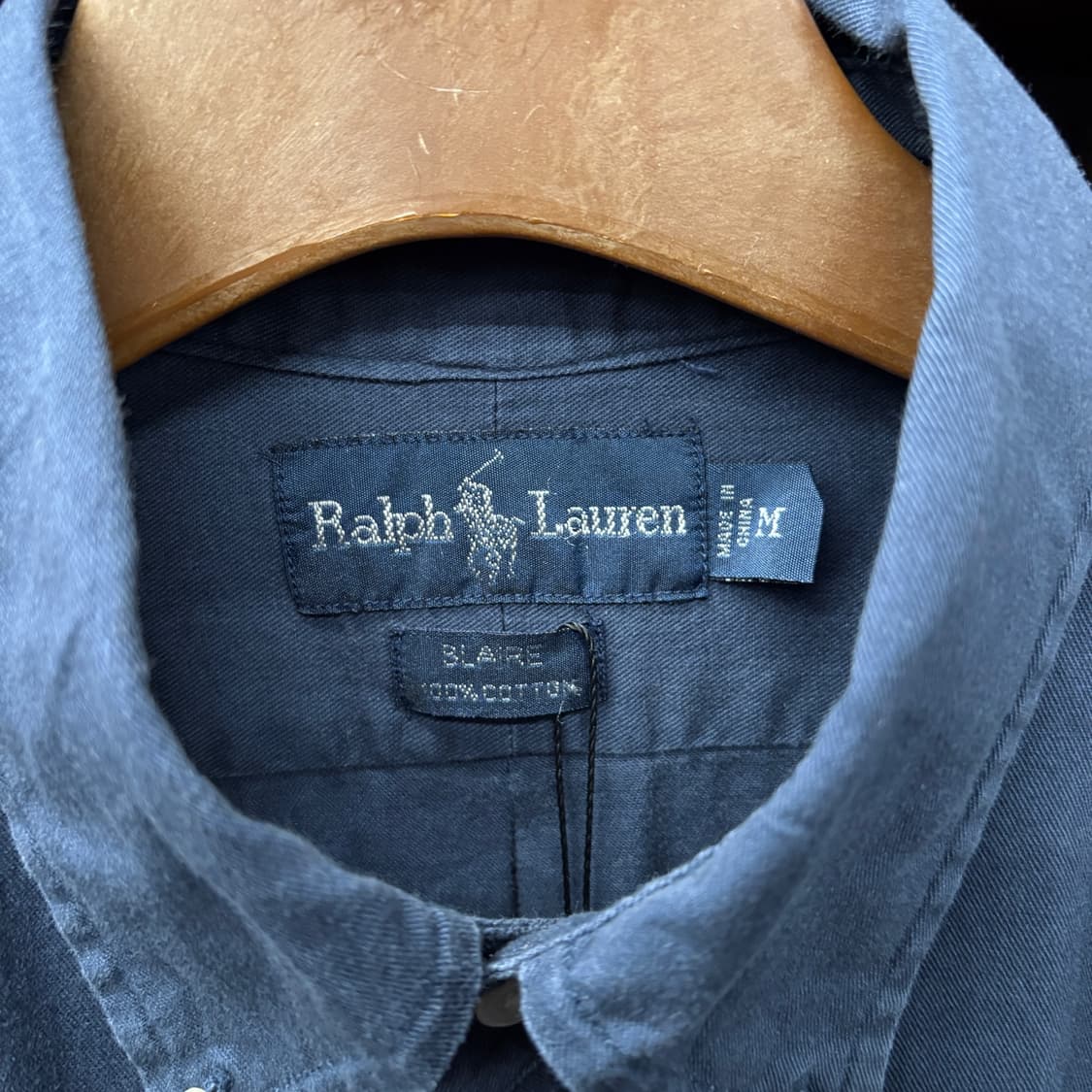 90s 폴로 랄프로렌 레드포니 헤비코튼 솔리드 오버셔츠 네이비 N335 상품이미지7